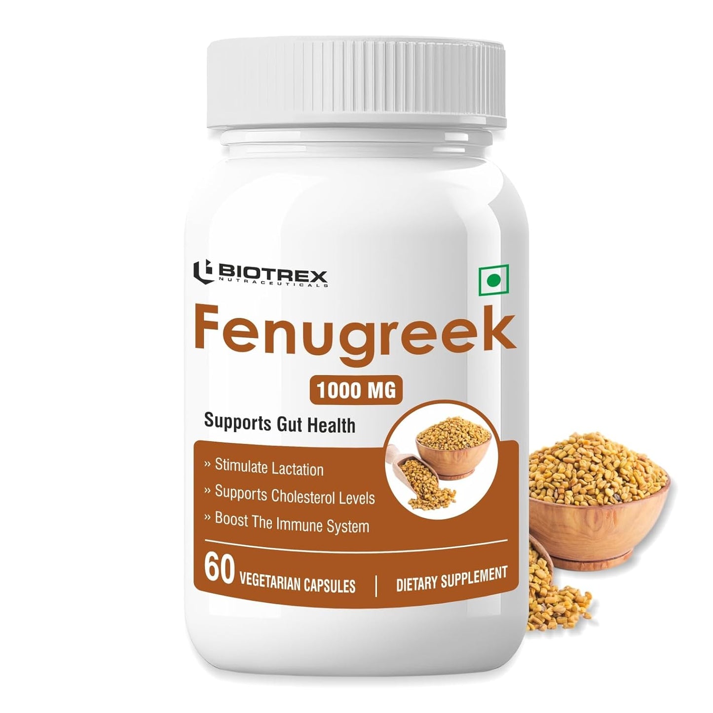 Biotrex Fenugreek 1000mg - 60 Capsules