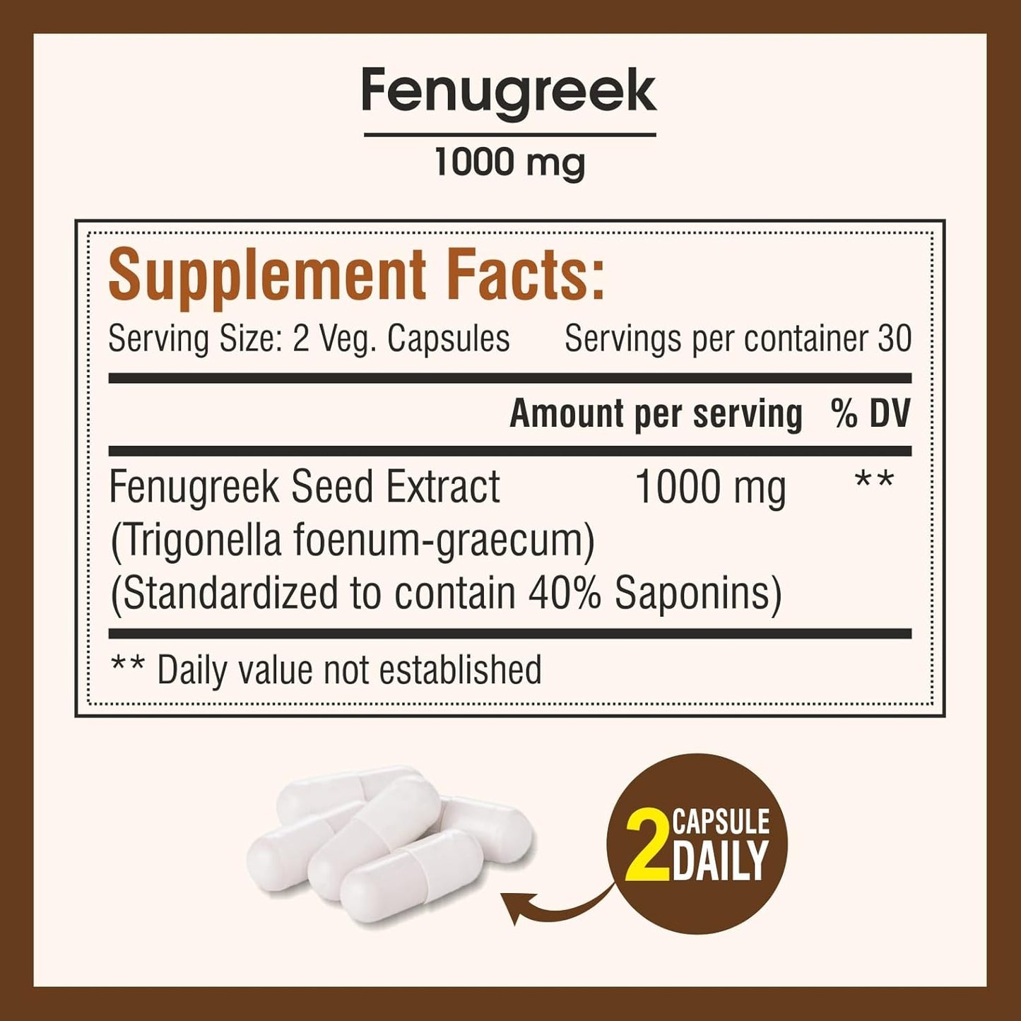 Biotrex Fenugreek 1000mg - 60 Capsules