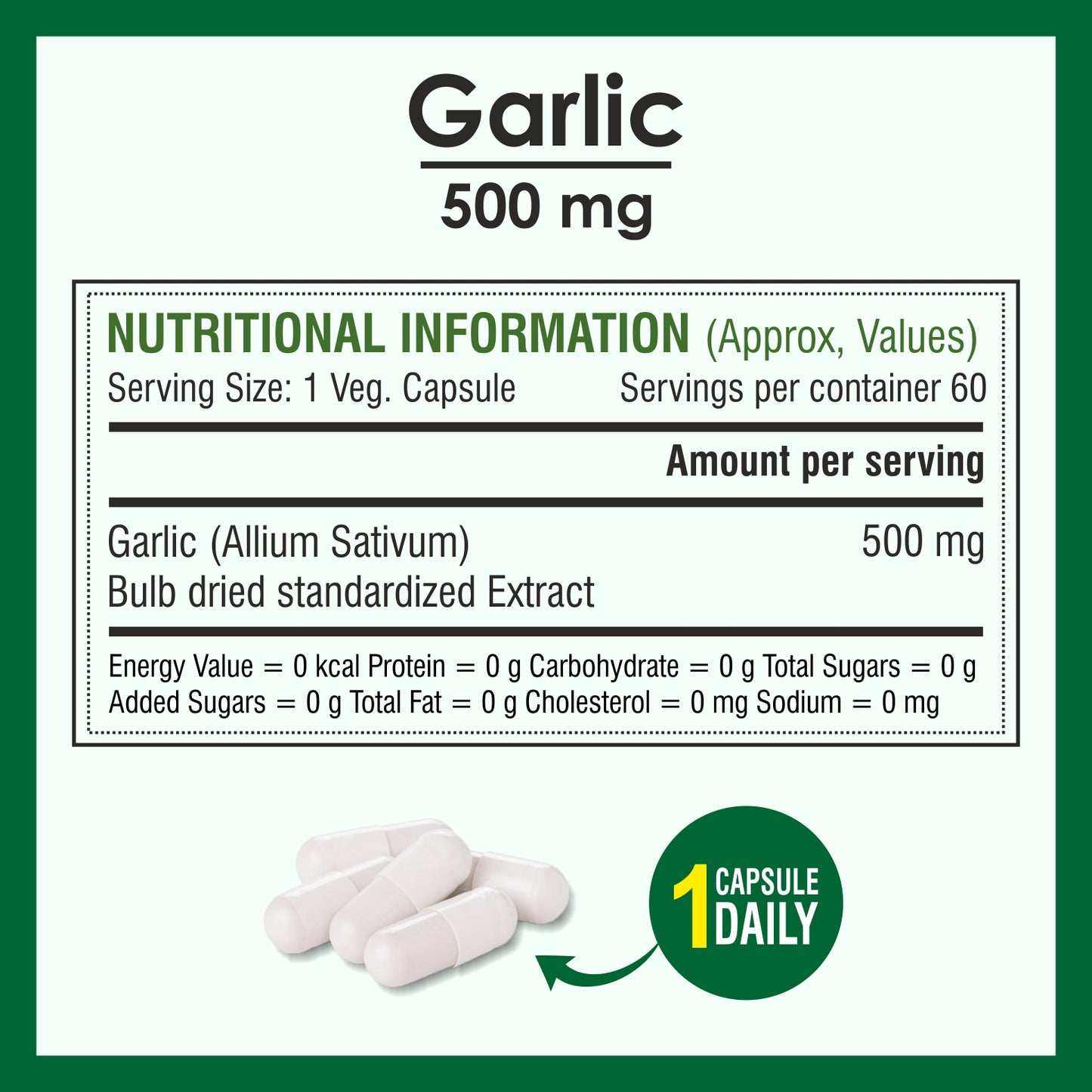 Biotrex Garlic 500mg - 60 Capsules