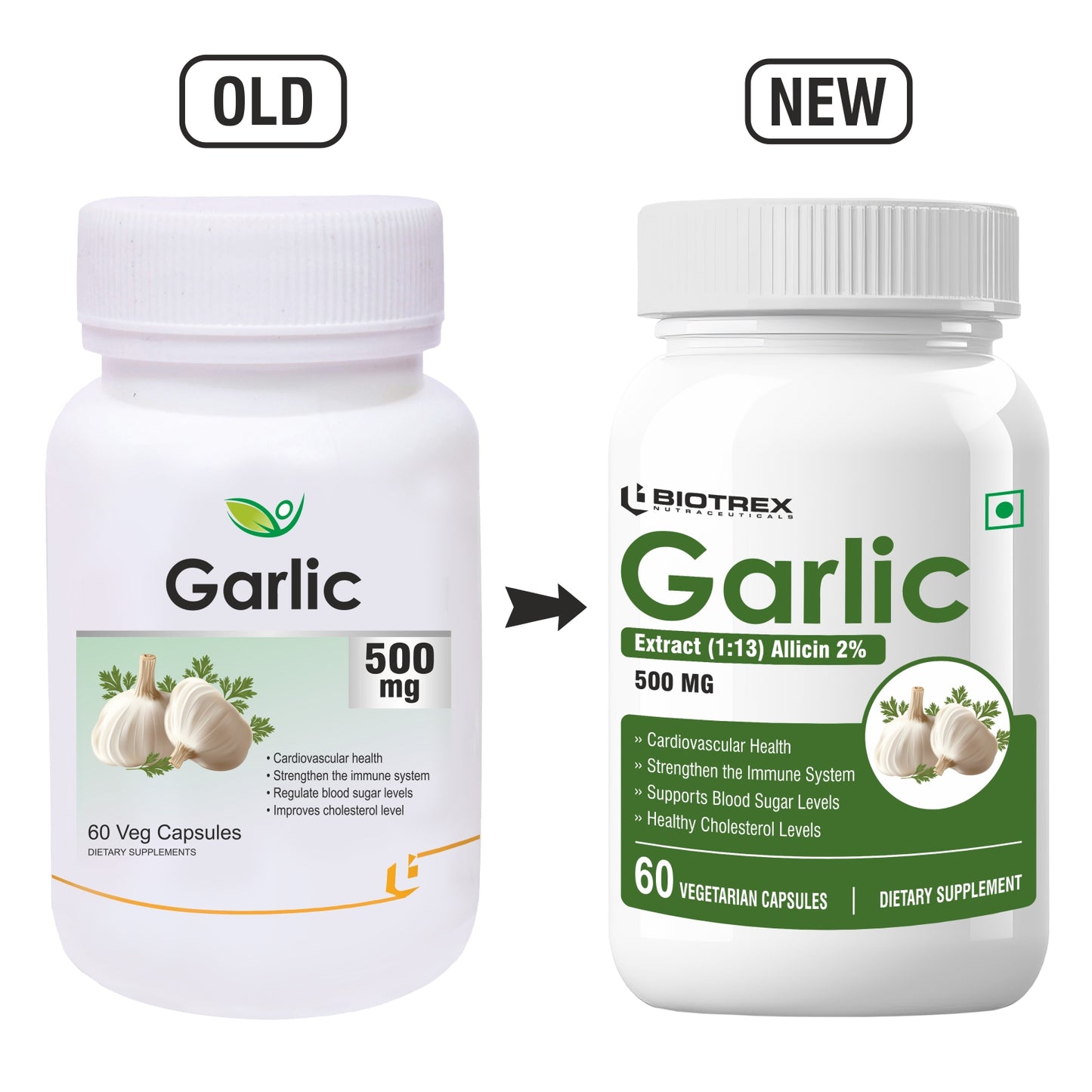 Biotrex Garlic 500mg - 60 Capsules