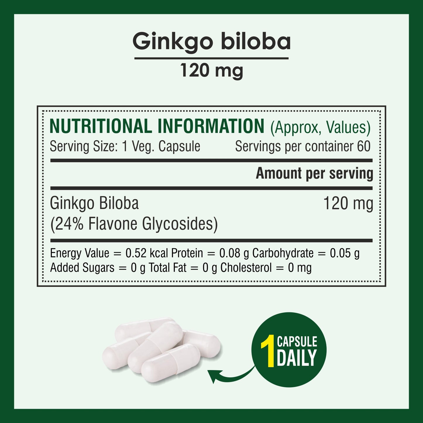 Biotrex Ginkgo biloba 120mg - 60 Capsules