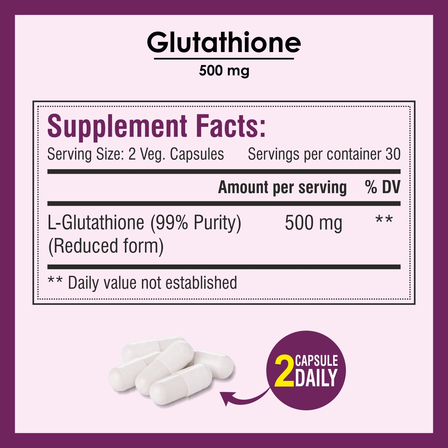 Biotrex Glutathione 500mg - 60 Capsules