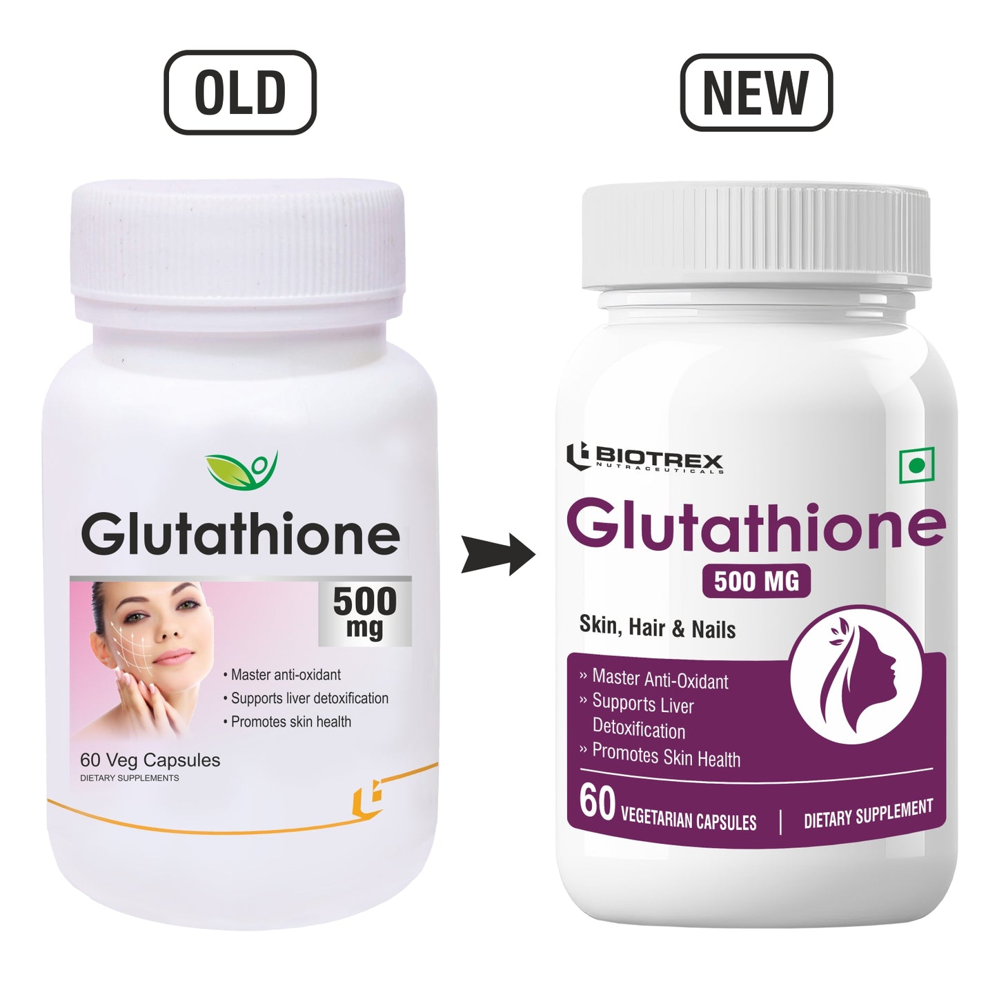 Biotrex Glutathione 500mg - 60 Capsules