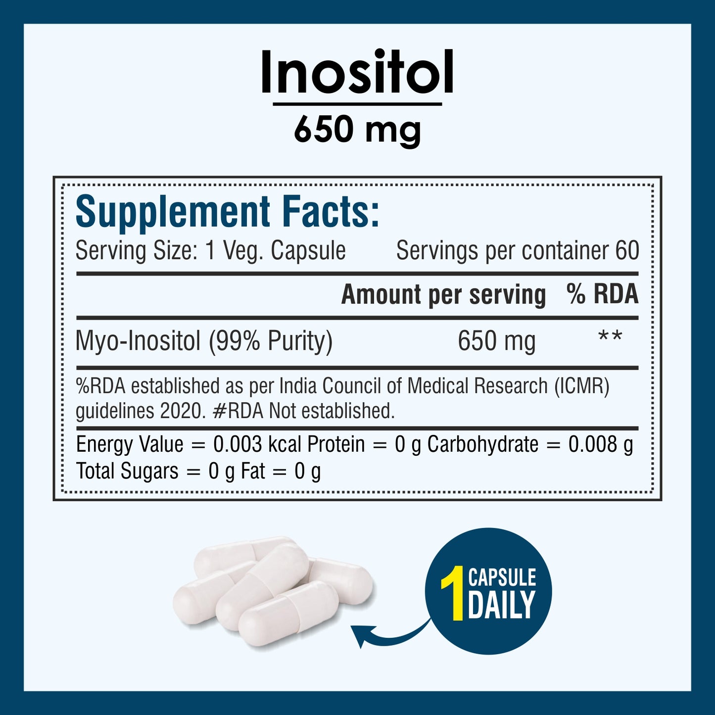 Biotrex Inositol 650mg - 60 Capsules