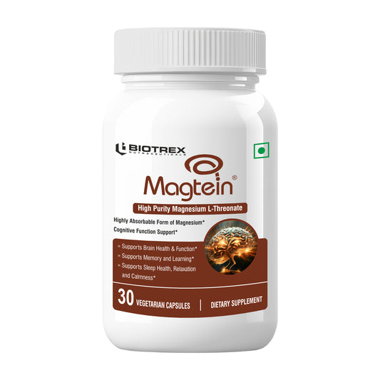 Biotrex Magtein Magnesium L-Threonate Supplement, Highly Bioavailable Form of Magnesium, Supports Sleep Health And Cognitive Function - 30 Veg Capsules