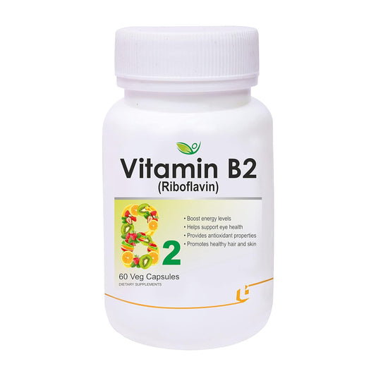 Biotrex Vitamin B2 (Riboflavin) Supplement | 60 Veg Capsules