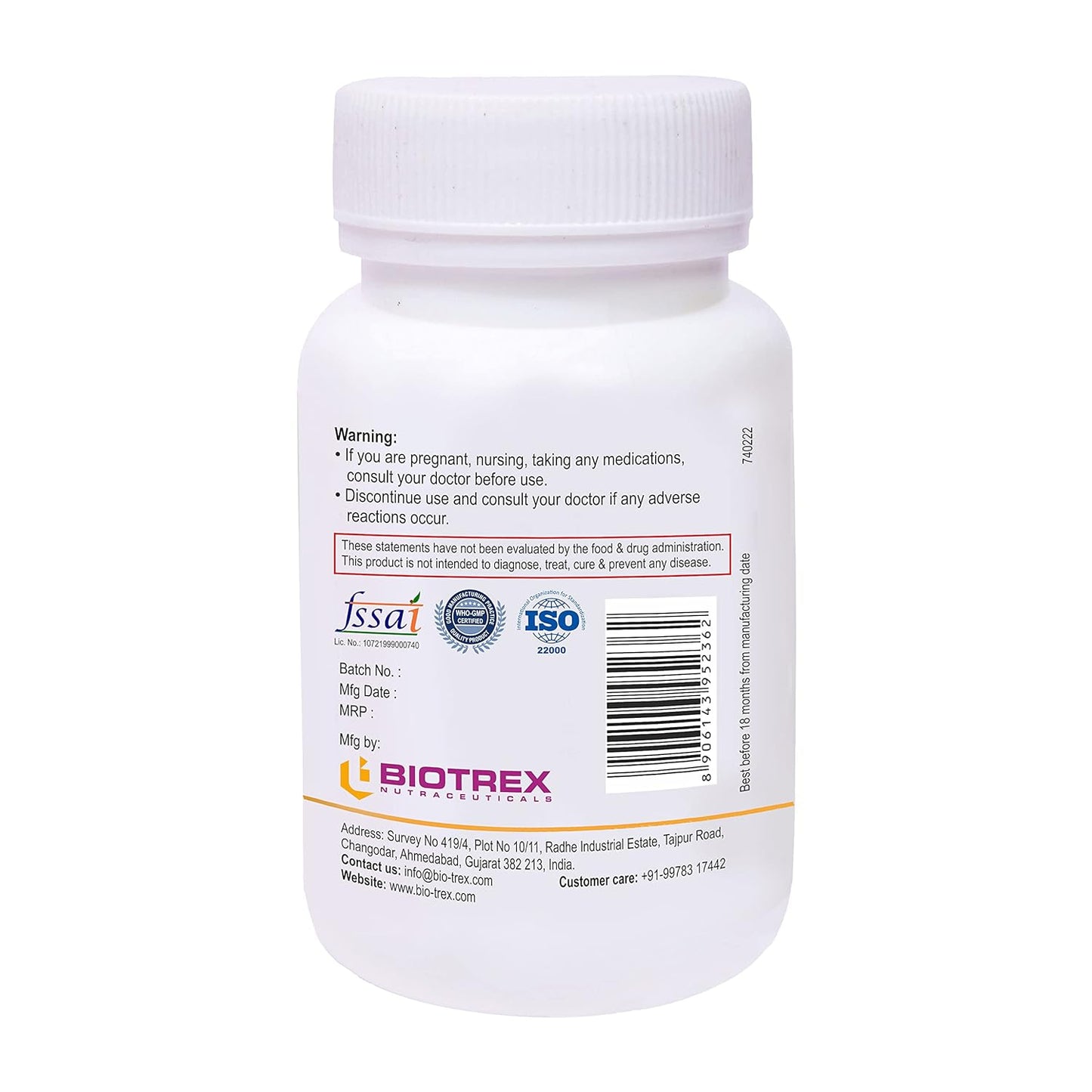 Biotrex Vitamin B2 (Riboflavin) Supplement | 60 Veg Capsules