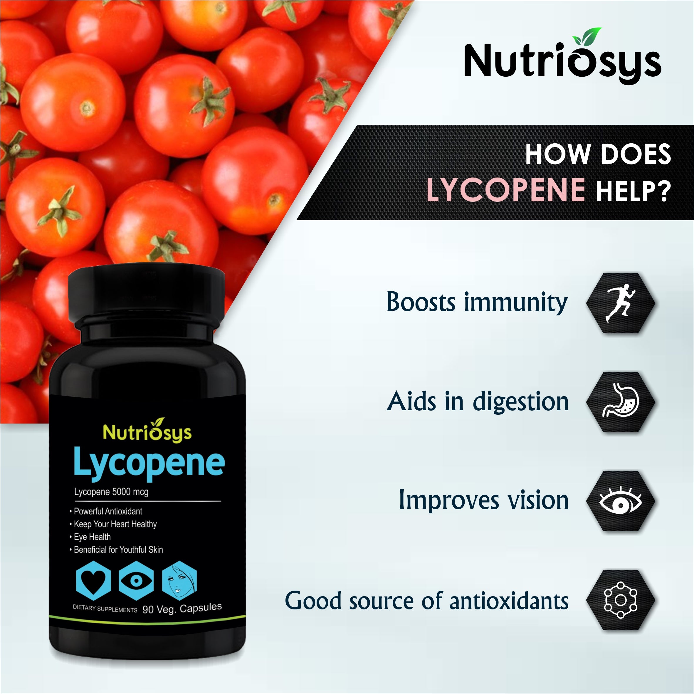 Nutriosys Lycopene with Multivitamins 5000mcg 90 Capsules